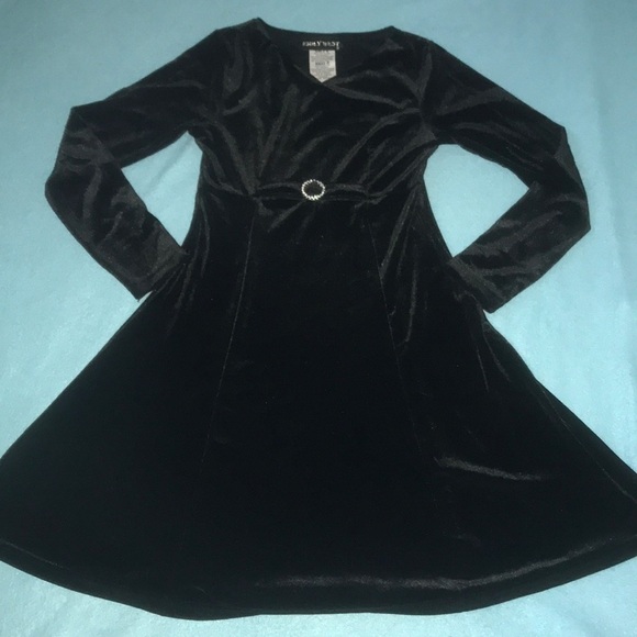 emily west Other - EMILY WEST velvety black dress rhinestone circle detail v-neck NEW size 8